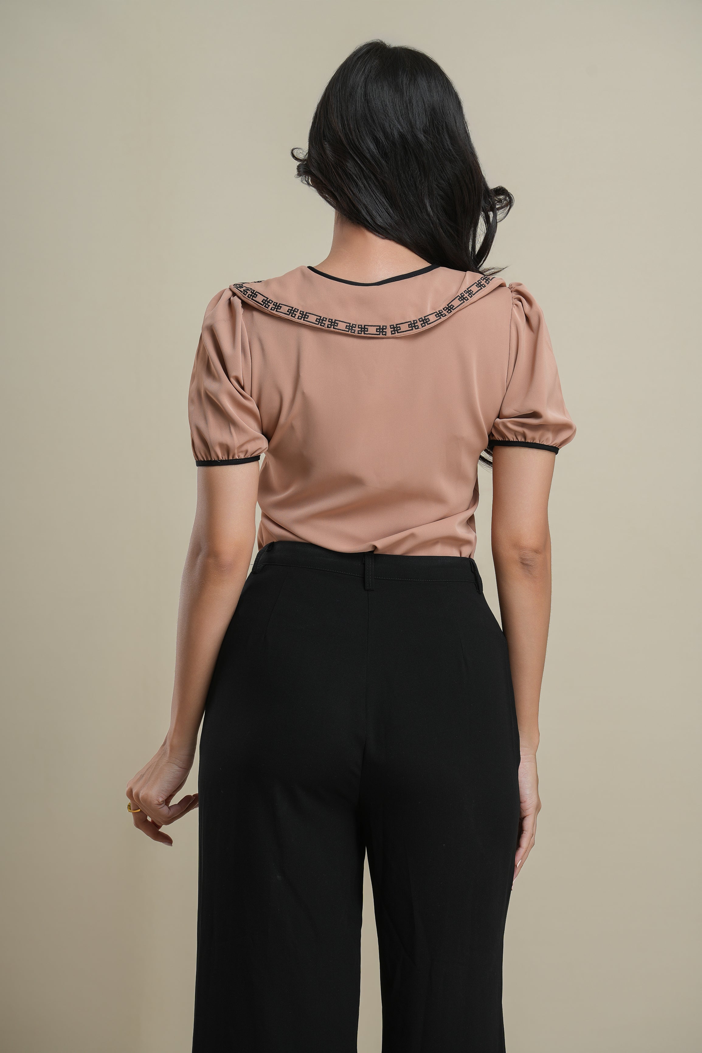 Tulip trim blouse AB79