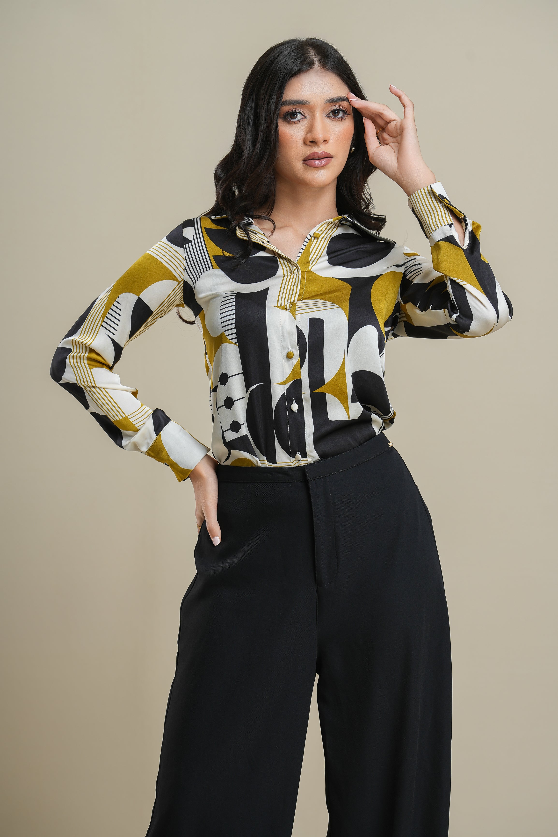 Ink whirl blouse AB94