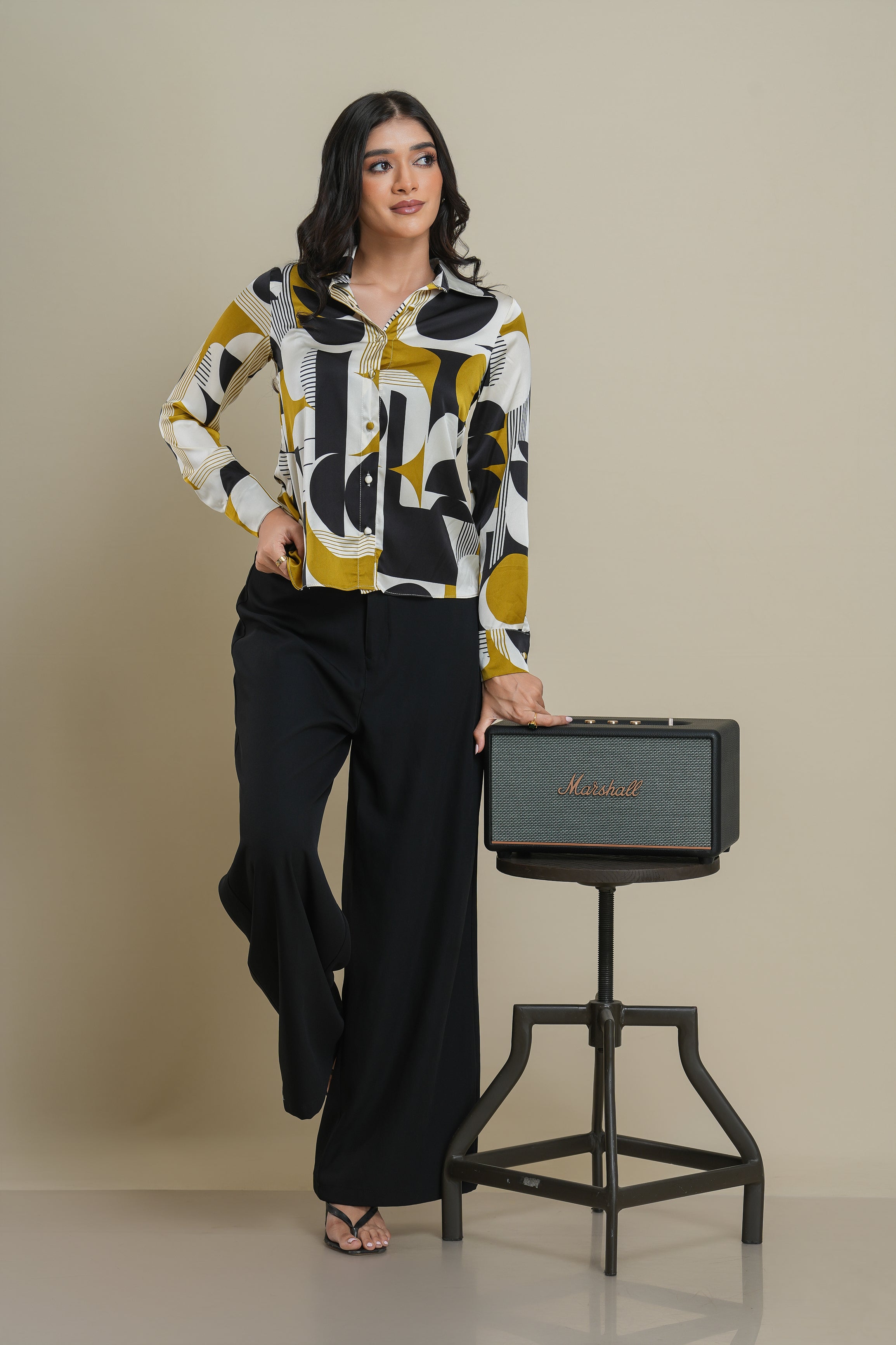 Ink whirl blouse AB94