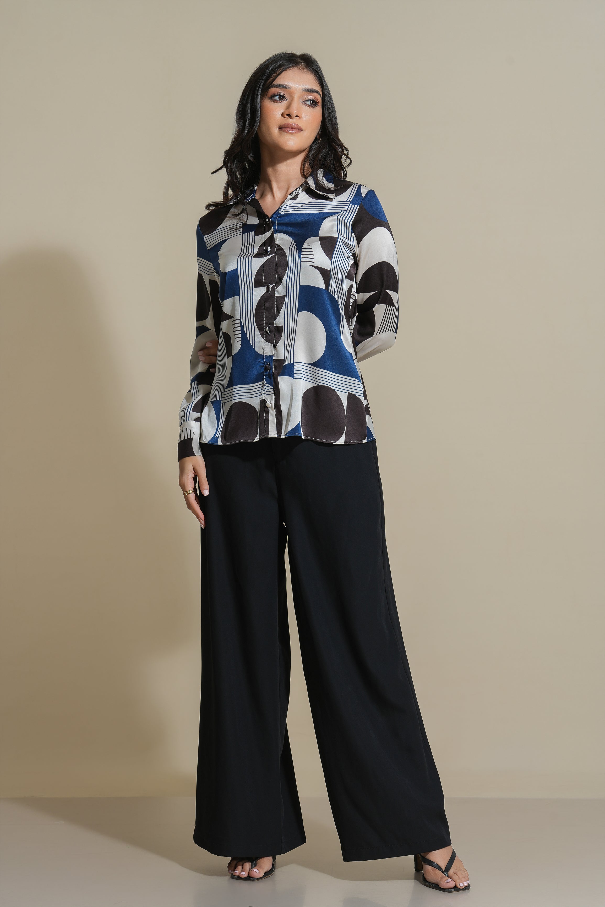 Ink whirl blouse AB94