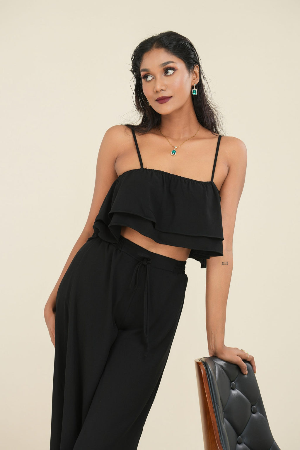 Yaura Cami Top and Wide Leg Pant