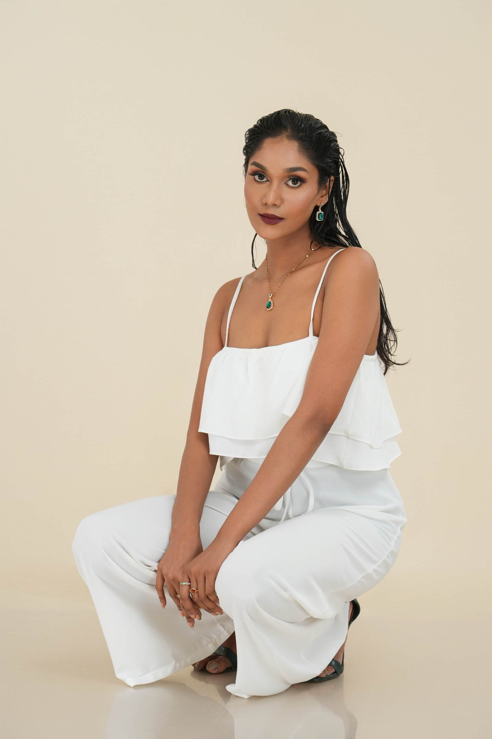 Yaura Cami Top and Wide Leg Pant