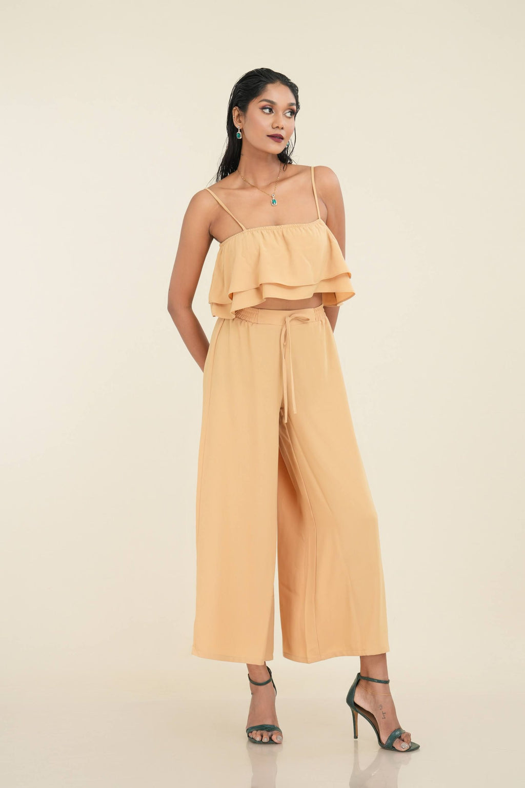 Yaura Cami Top and Wide Leg Pant