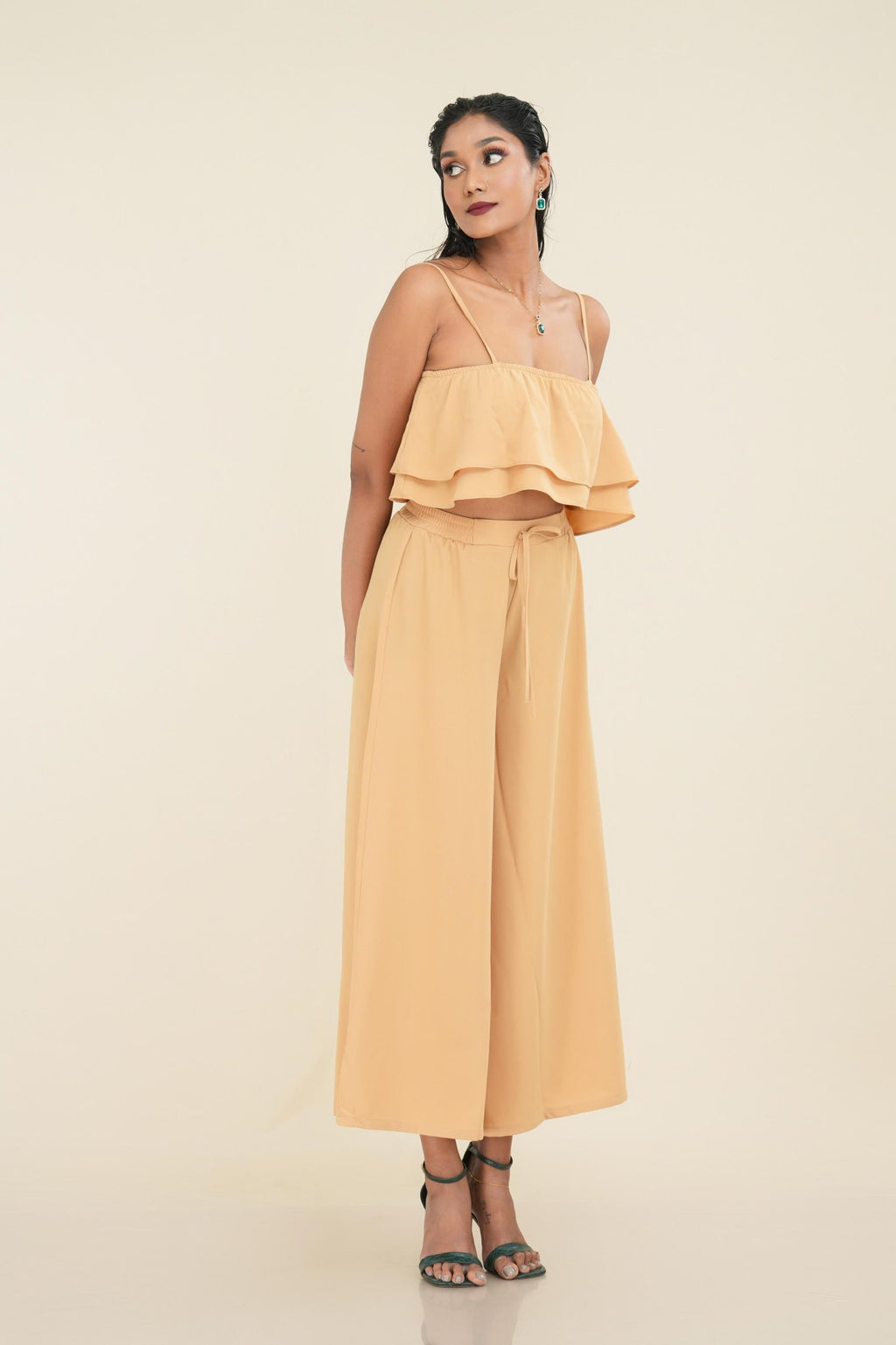 Yaura Cami Top and Wide Leg Pant
