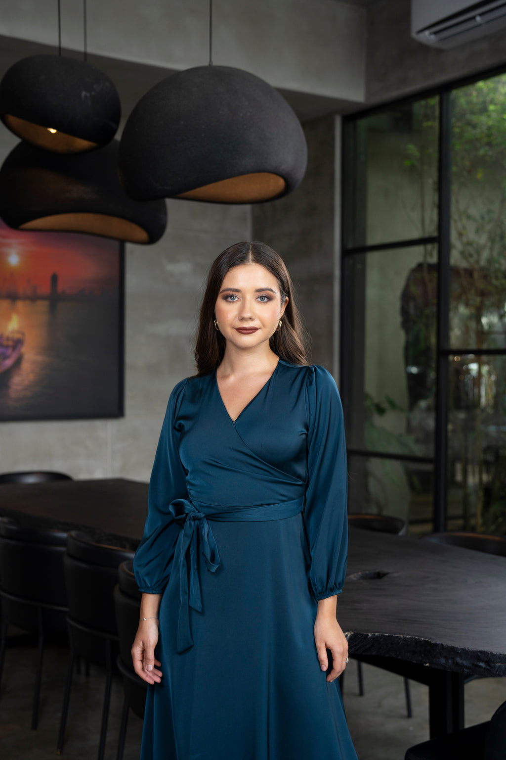 Knot Detailed Midi Dress