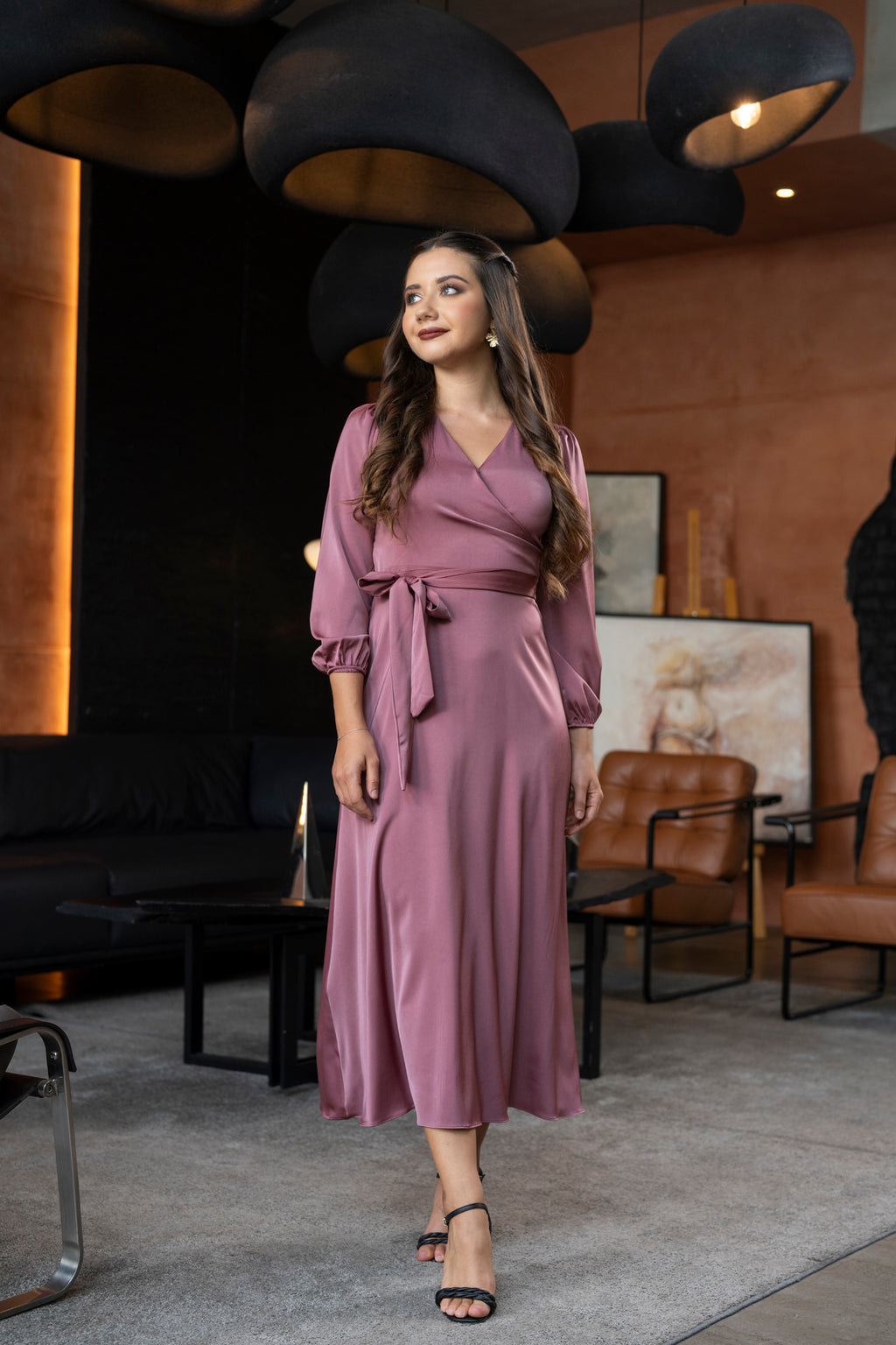 Knot Detailed Midi Dress