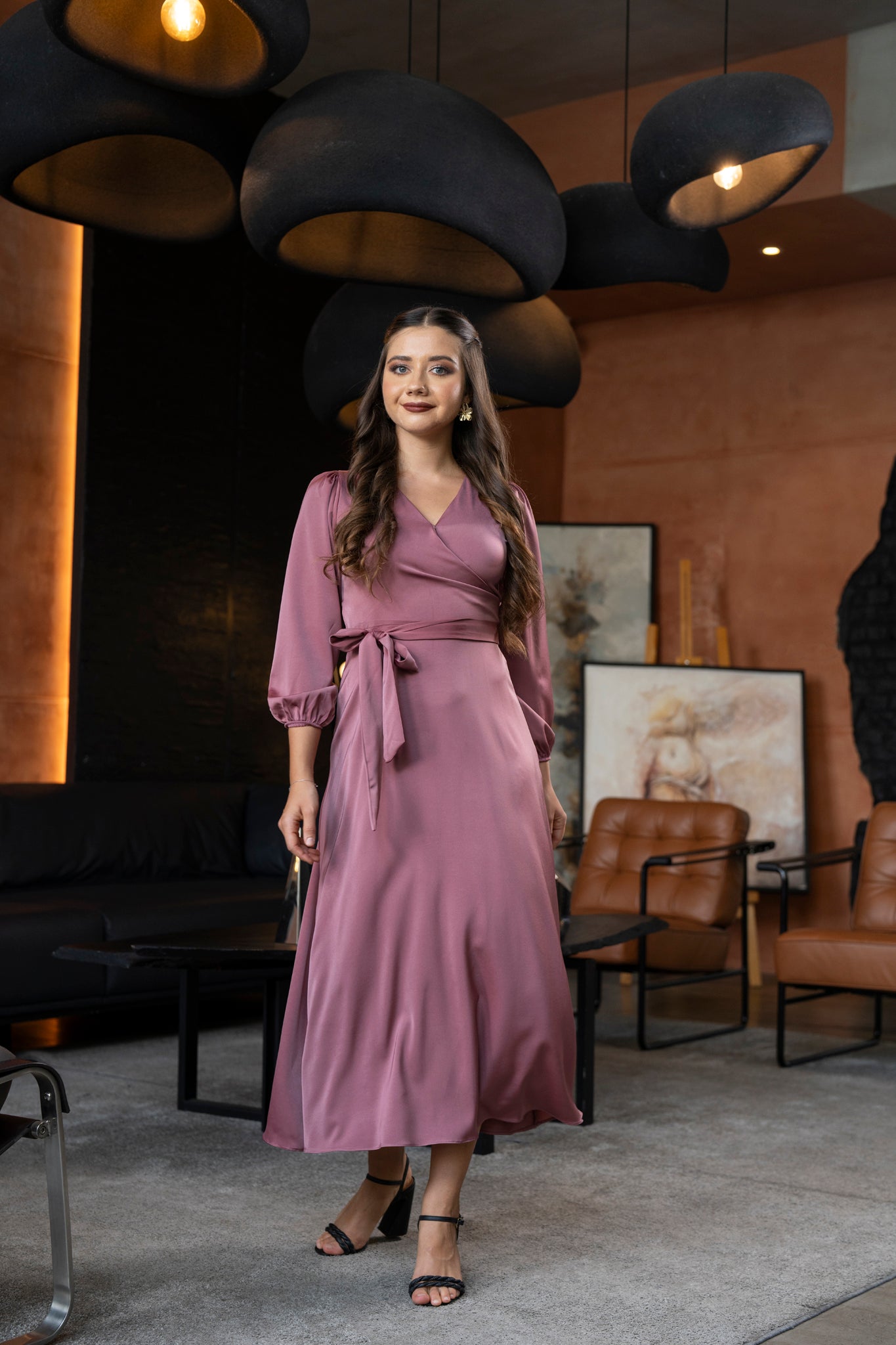 Knot Detailed Midi Dress