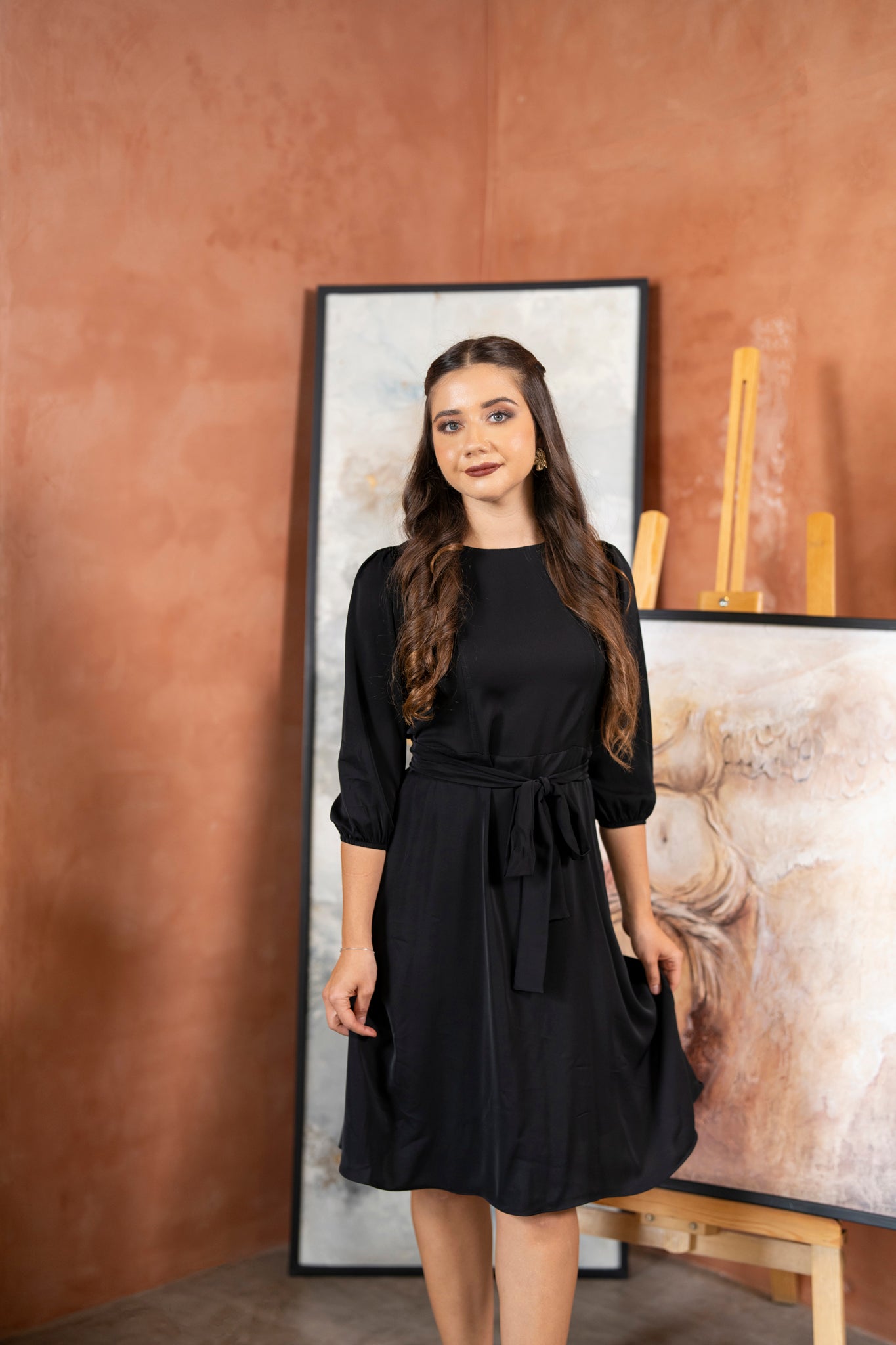 Knot Detailed MIdi Dress