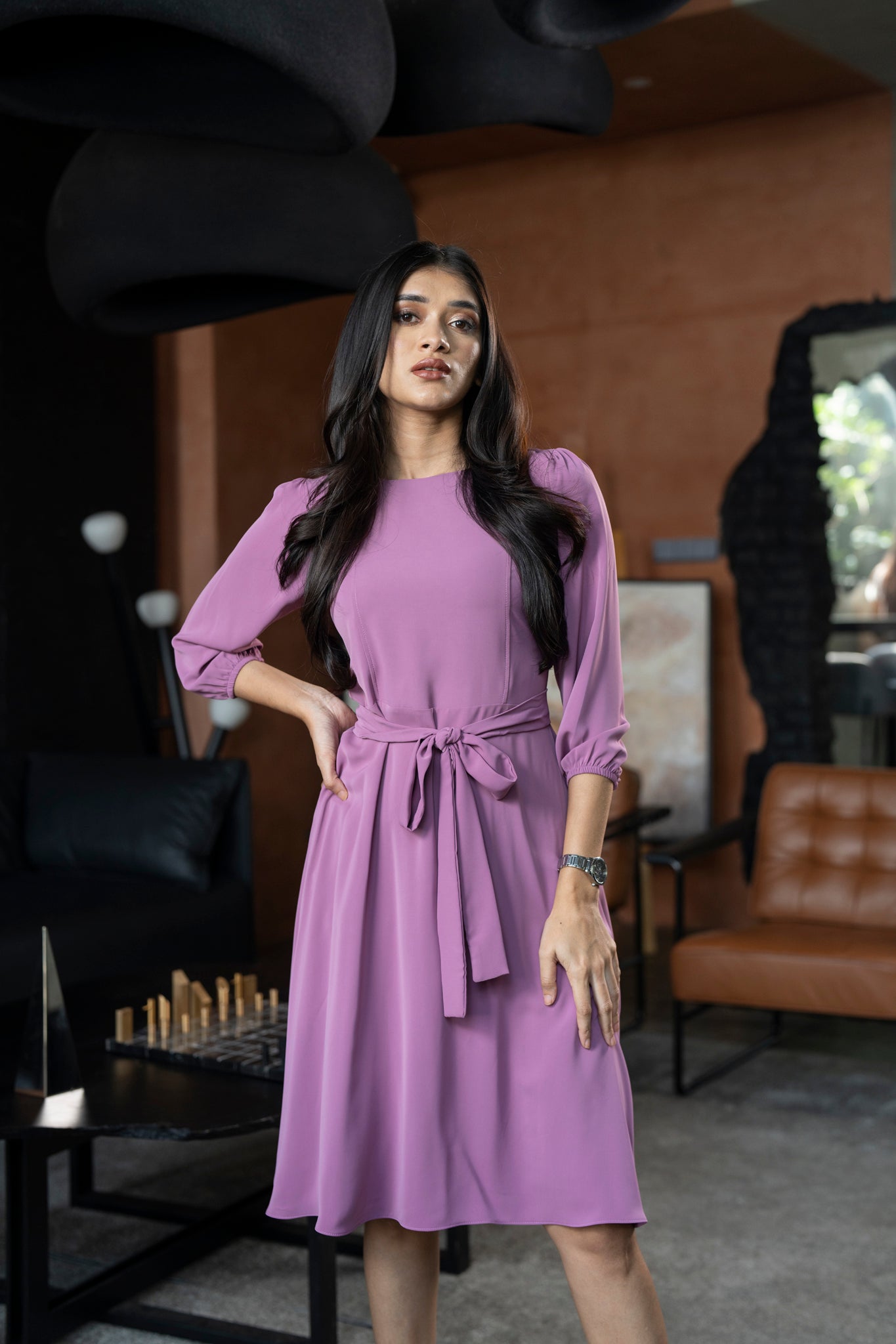 Knot Detailed MIdi Dress