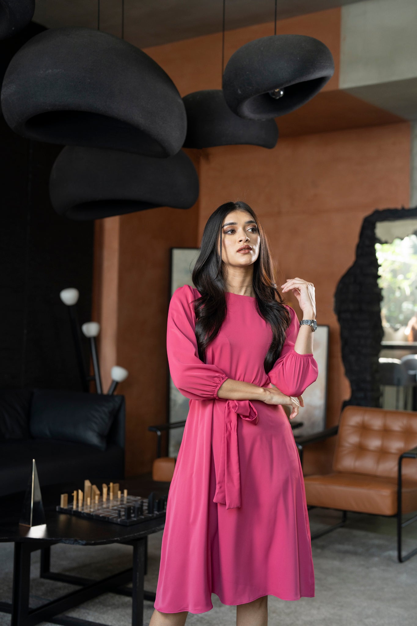 Knot Detailed MIdi Dress