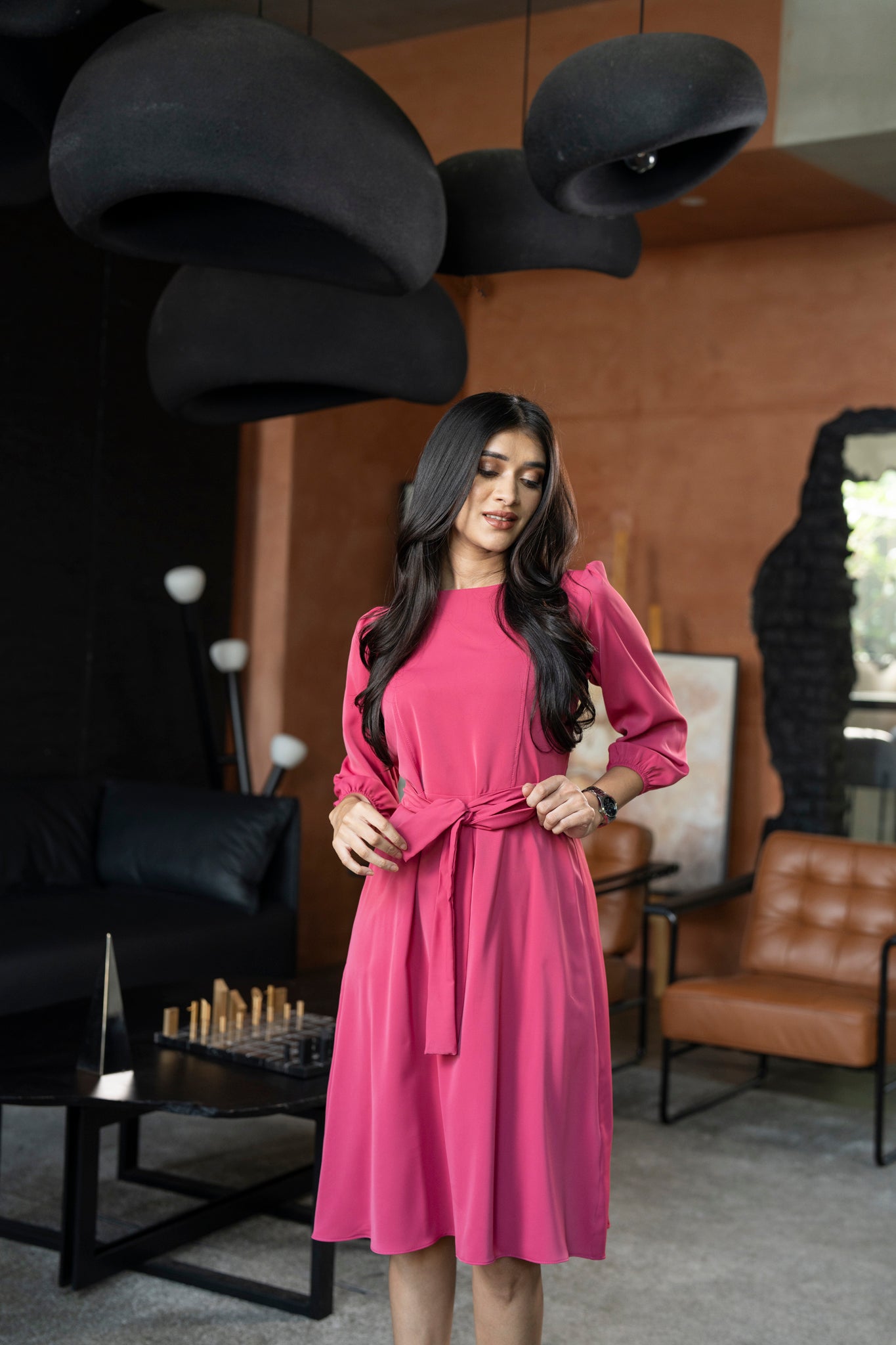 Knot Detailed MIdi Dress